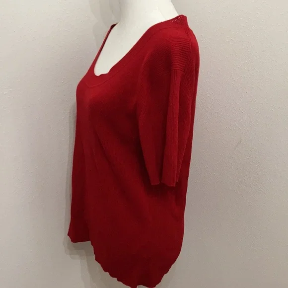 EC Evan Picone Shade of Red Blouse Size XL - Picture 5 of 12